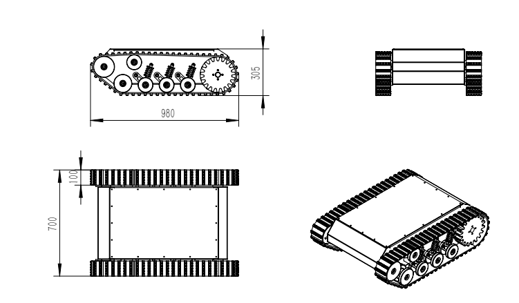 CRGX-100 Robot Chassis