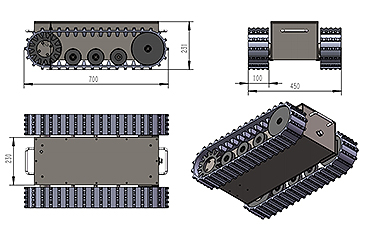 CRNKY-100 Robot Chassis