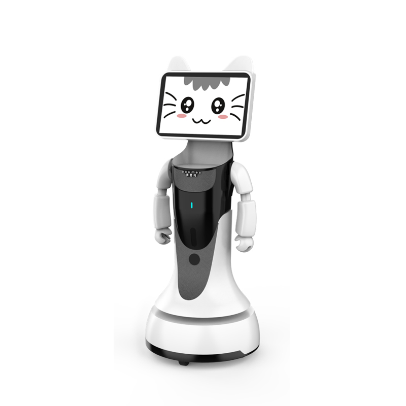 Welcoming guests and explaining the robot Y series - Xiaobao
