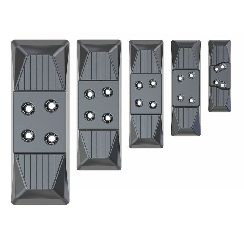 Rubber track plate wear and durable