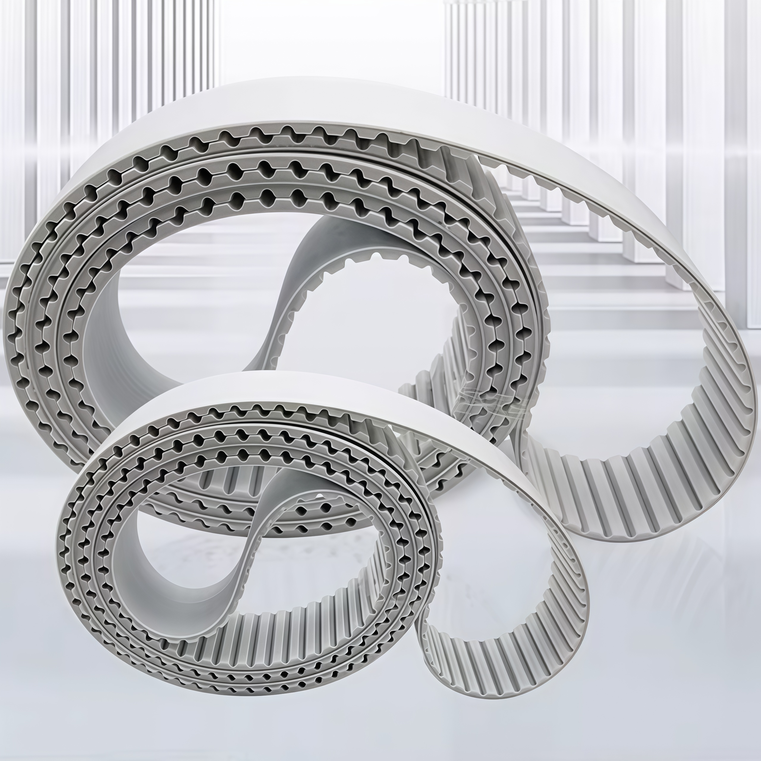 Thickened PU Polyurethane Trapezoidal Tooth Belt Double-sided Tooth Drive Belt T10 AT10 T20 AT20 synchronous belt