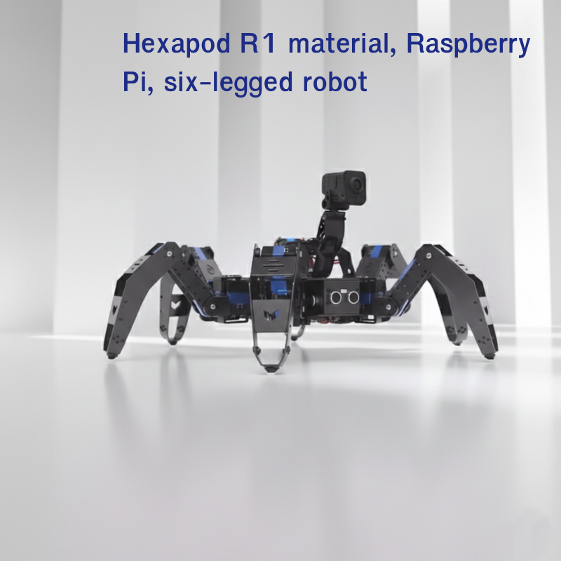 Raspberry Pi 5 AI Vision Hexapod Spider Robot 4B with Python Programming & Deep Learning Voice Control